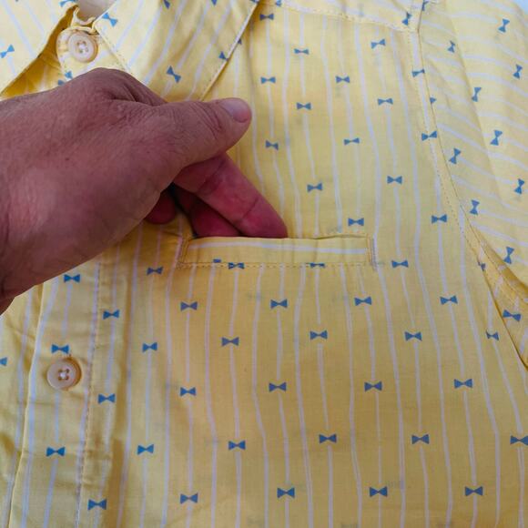 NWT Me & Henry 7/8Y Yellow Bow Tie Pier Shirt - Picture 3 of 5